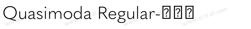 Quasimoda Regular字体转换
